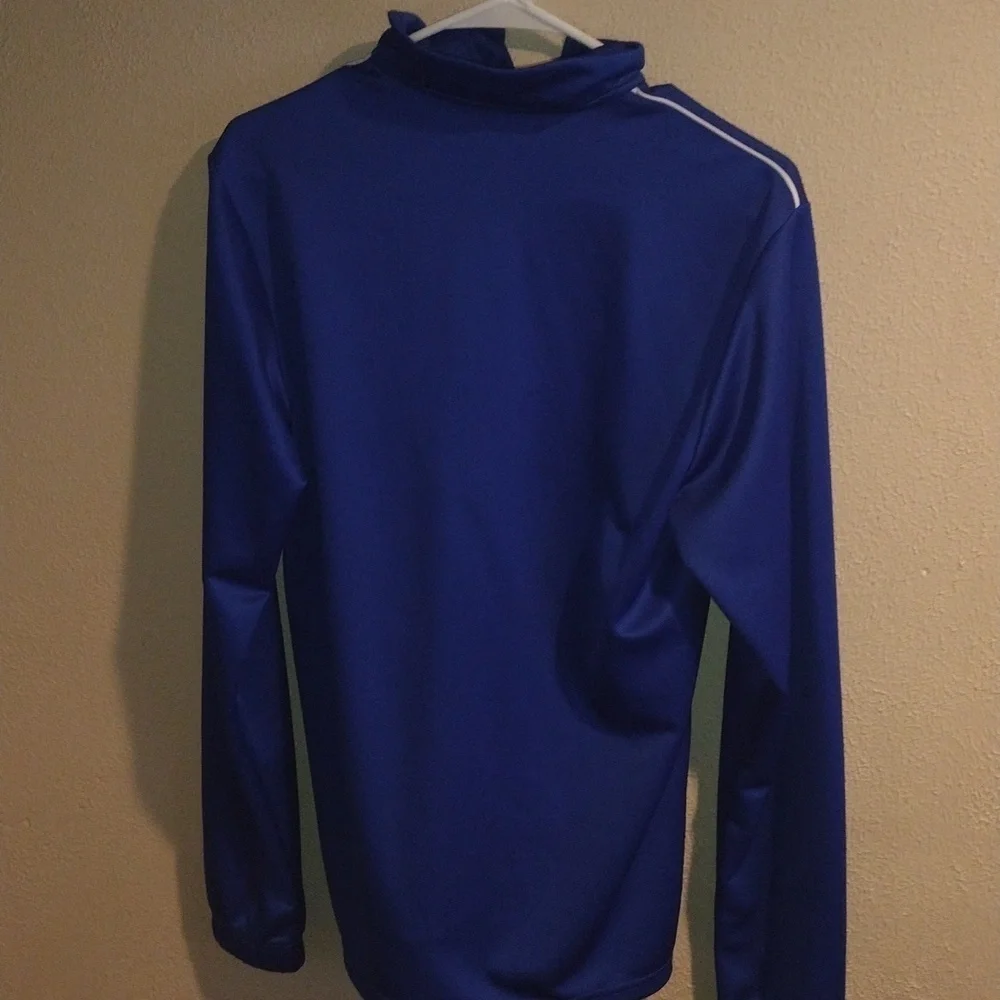 Royal Blue Quarter Zip Development Edge Training Adidas Soccer Pullover S